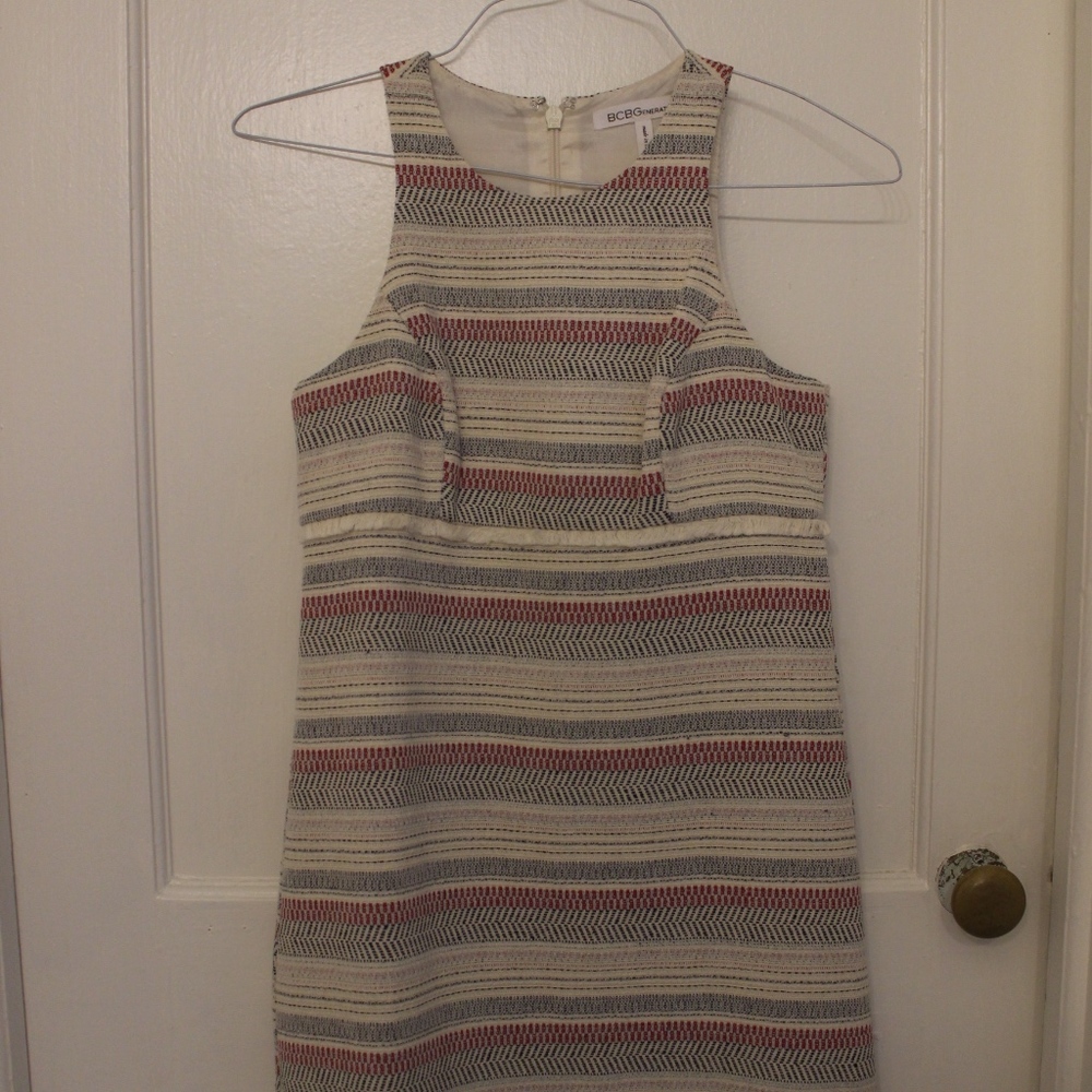 BCBGeneration Striped Woven Short Dress